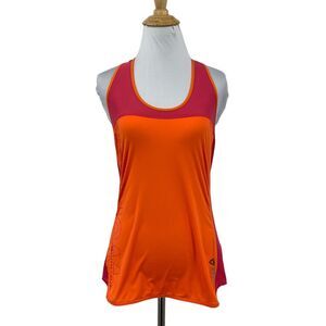 Reebok Tank Top Womens S Small Pink Orange Crossfit Racerback Two Tone Shirt